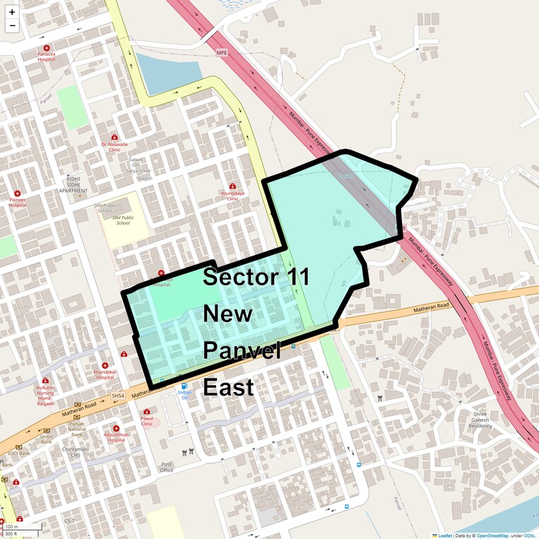 Location Map of Sector 11 New Panvel East