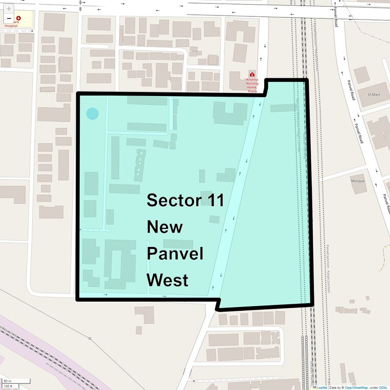 Location Map of Sector 11 New Panvel West