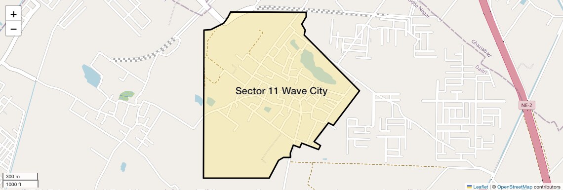 Location Map of Sector 11 Wave City, Ghaziabad
