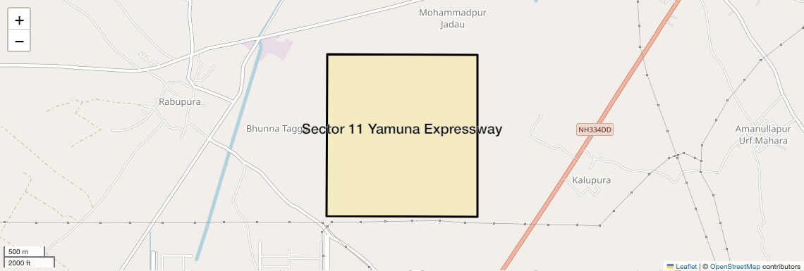 Location Map of Sector 11 Yamuna Expressway, Greater Noida