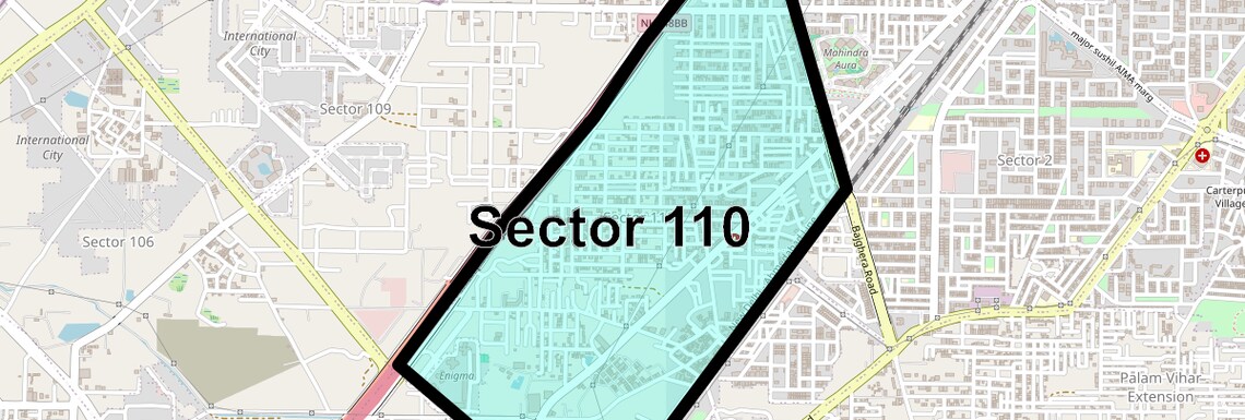 Location Map of Sector 110, Gurgaon