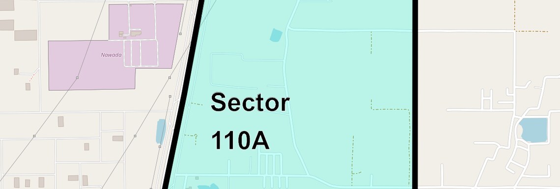 Location Map of Sector 110a, Faridabad