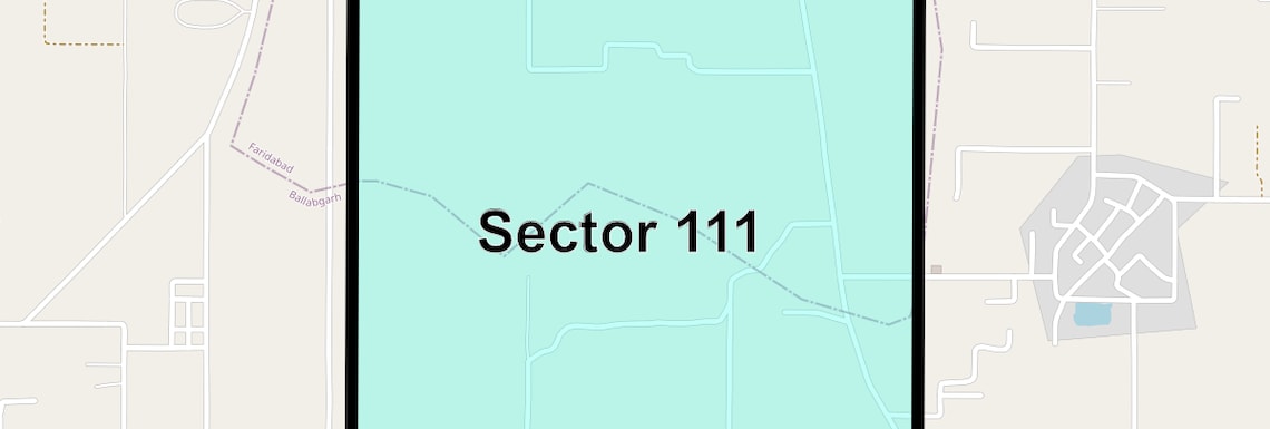 Location Map of Sector 111, Faridabad