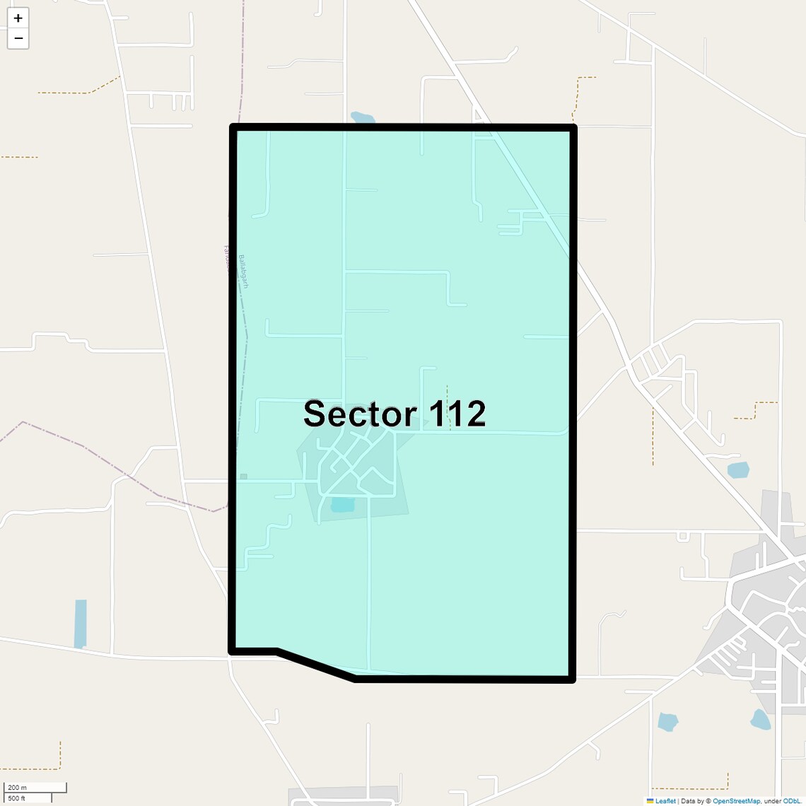 Location Map of Sector 112, Faridabad
