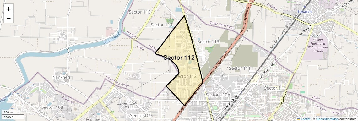 Location Map of Sector 112, Gurgaon