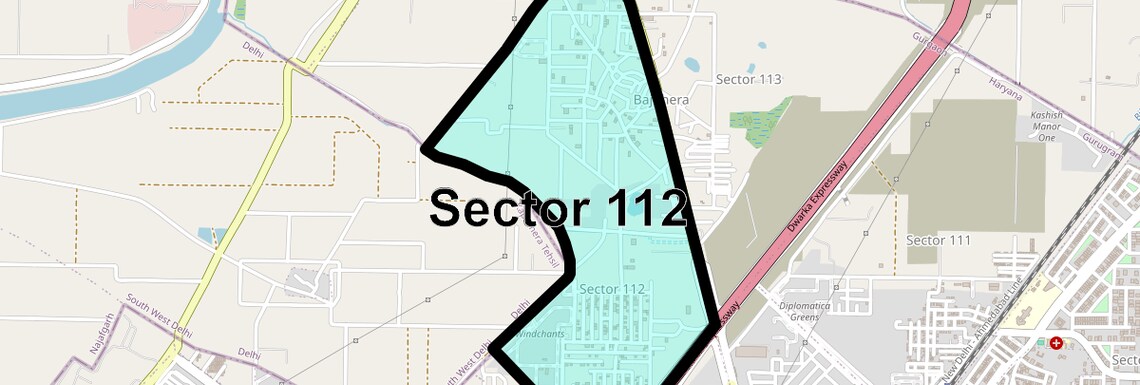 Location Map of Sector 112, Gurgaon