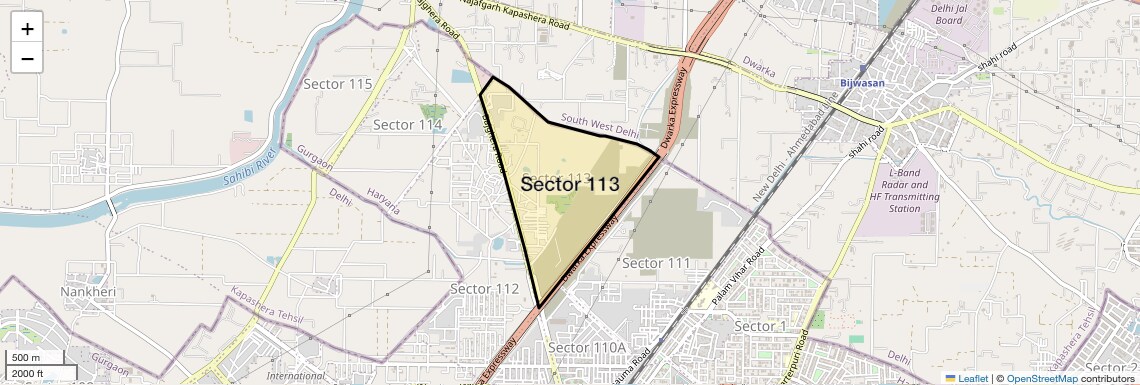 Location Map of Sector 113, Gurgaon