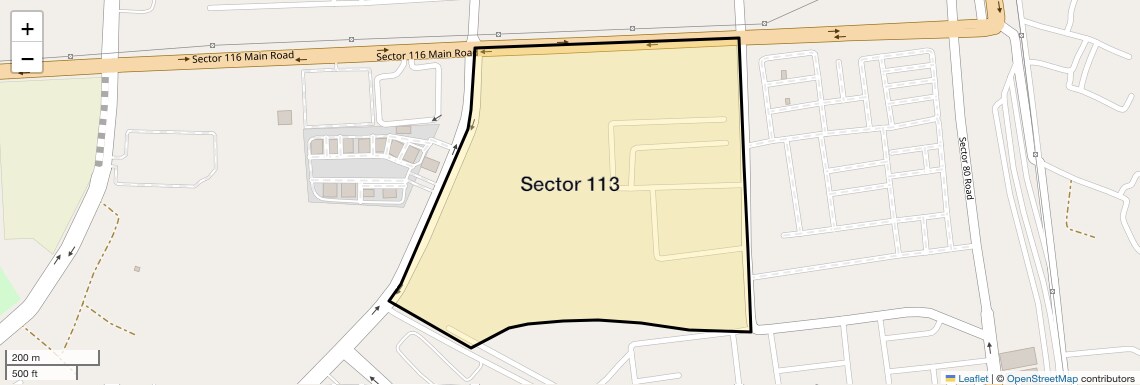 Location Map of Sector 113, Noida
