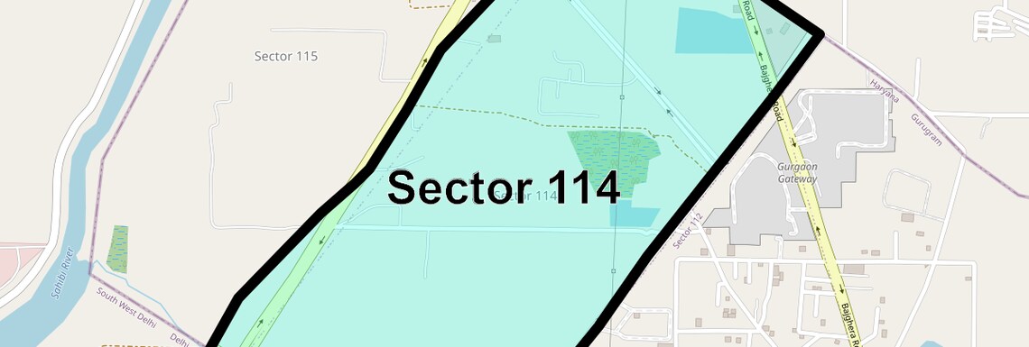 Location Map of Sector 114, Gurgaon