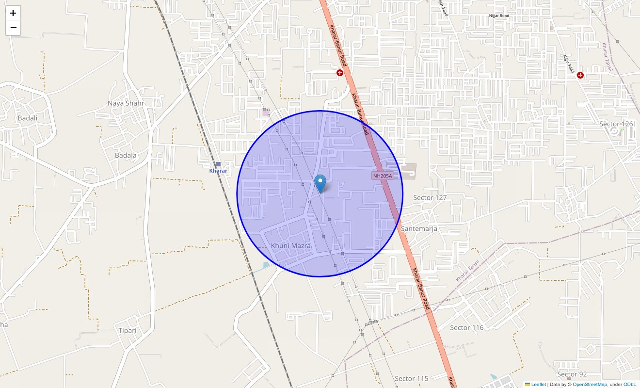 Location Map of Sector 115, Chandigarh
