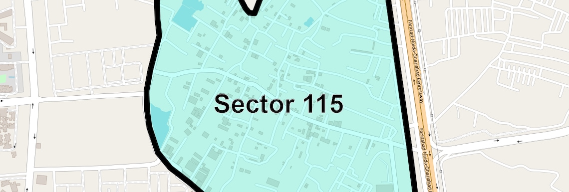 Location Map of Sector 115, Noida