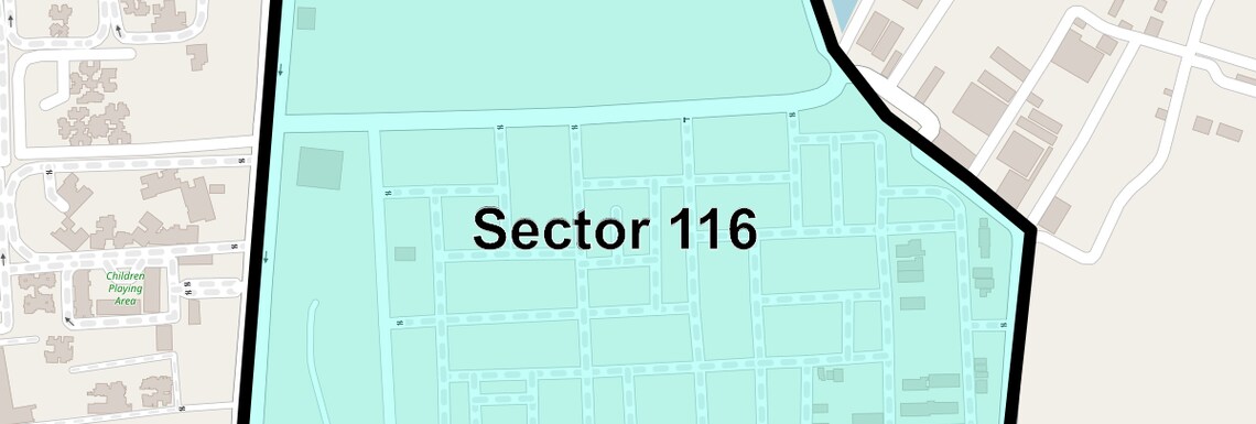 Location Map of Sector 116, Noida