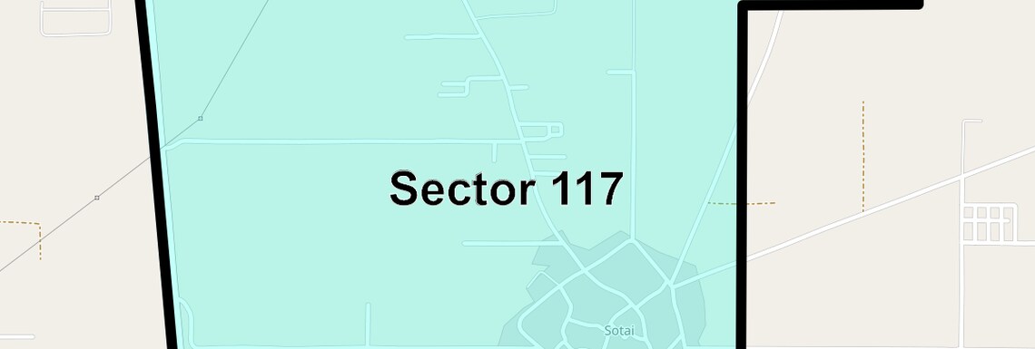 Location Map of Sector 117, Faridabad