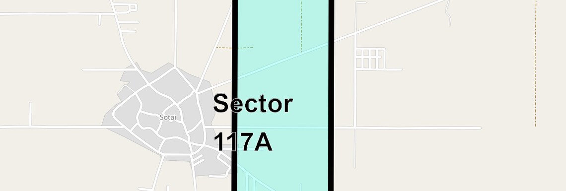 Location Map of Sector 117a, Faridabad