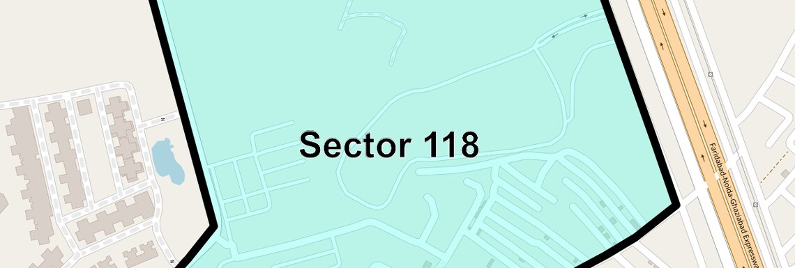 Location Map of Sector 118, Noida