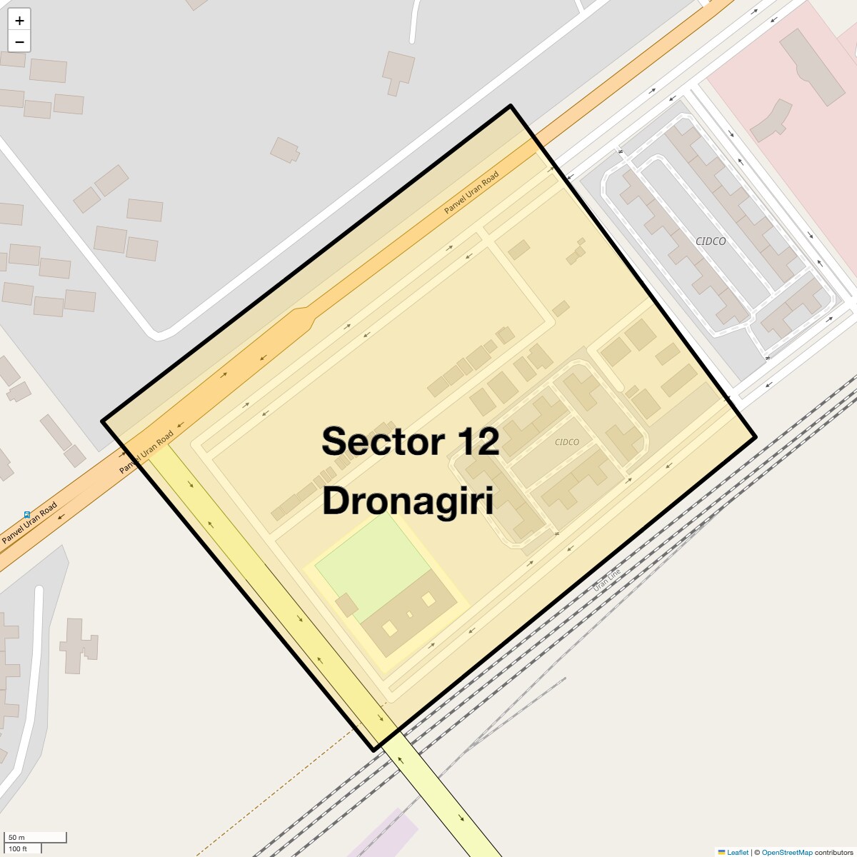 Sector 12 Dronagiri Map