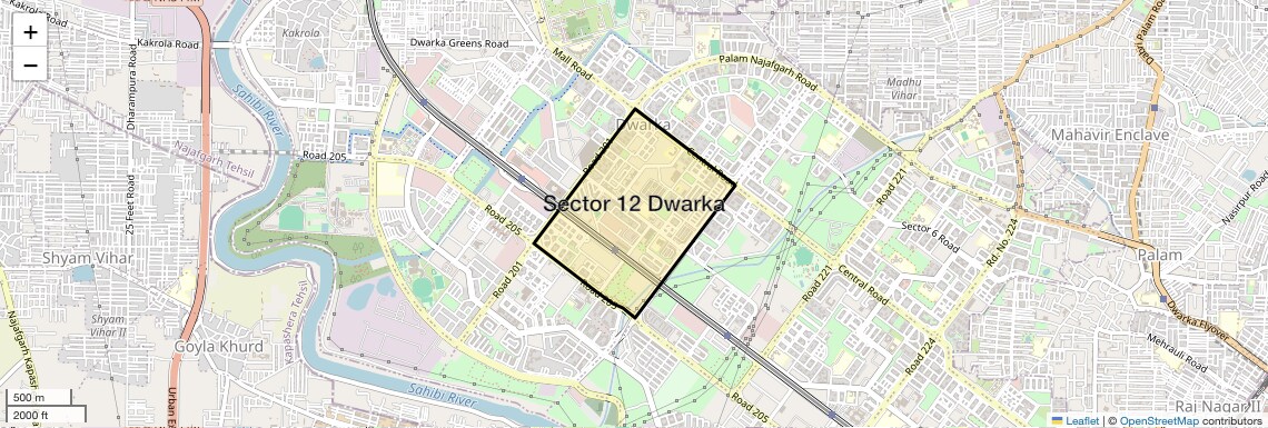 Sector 12 Dwarka Map