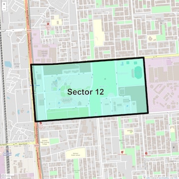 Location Map of Sector 12, Faridabad