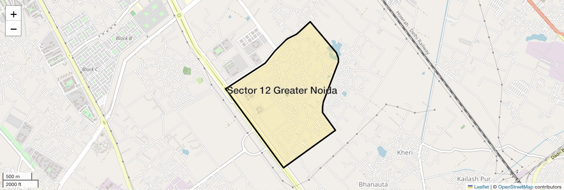 Sector 12 Greater Noida Map