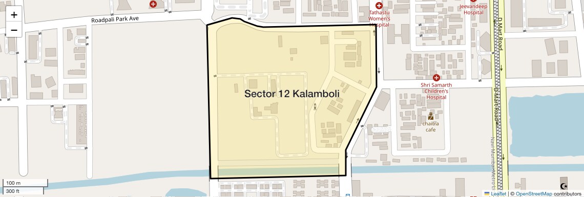 Location Map of Sector 12 Kalamboli, Navi Mumbai