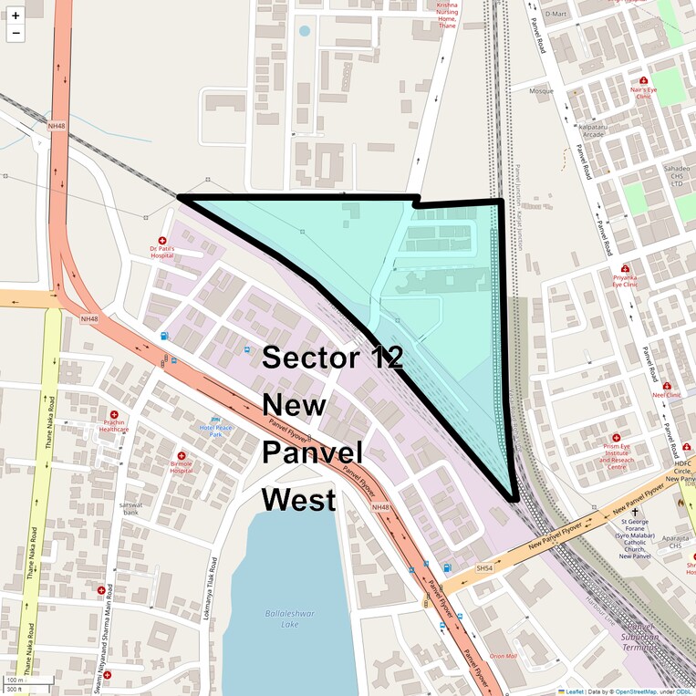 Location Map of Sector 12 New Panvel West