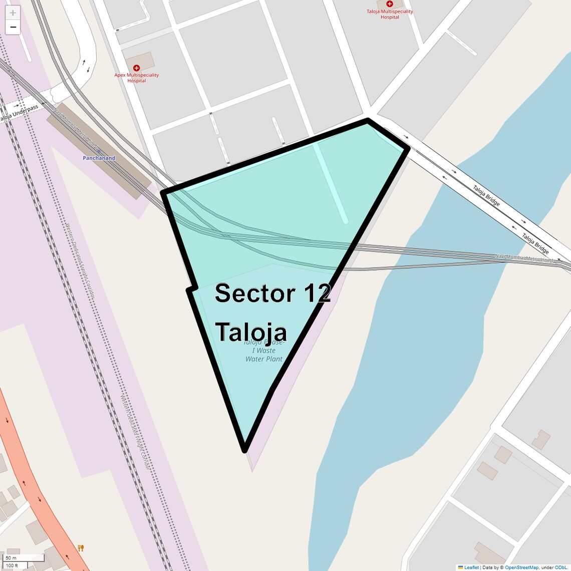 Location Map of Sector 12 Taloja, Navi Mumbai