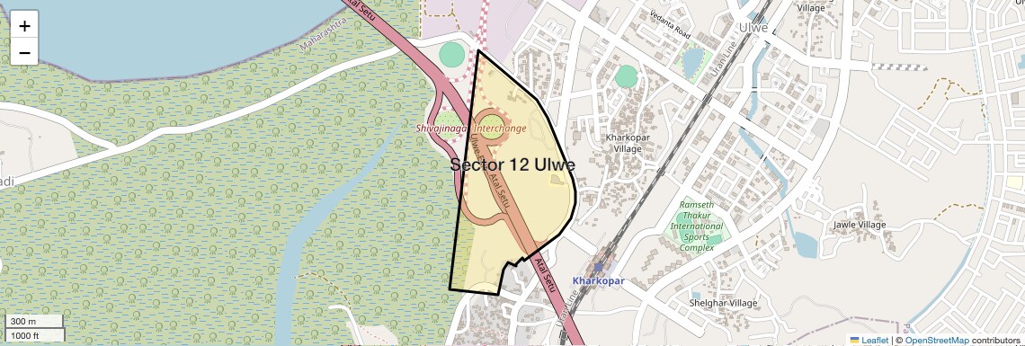 Location Map of Sector 12 Ulwe, Navi Mumbai