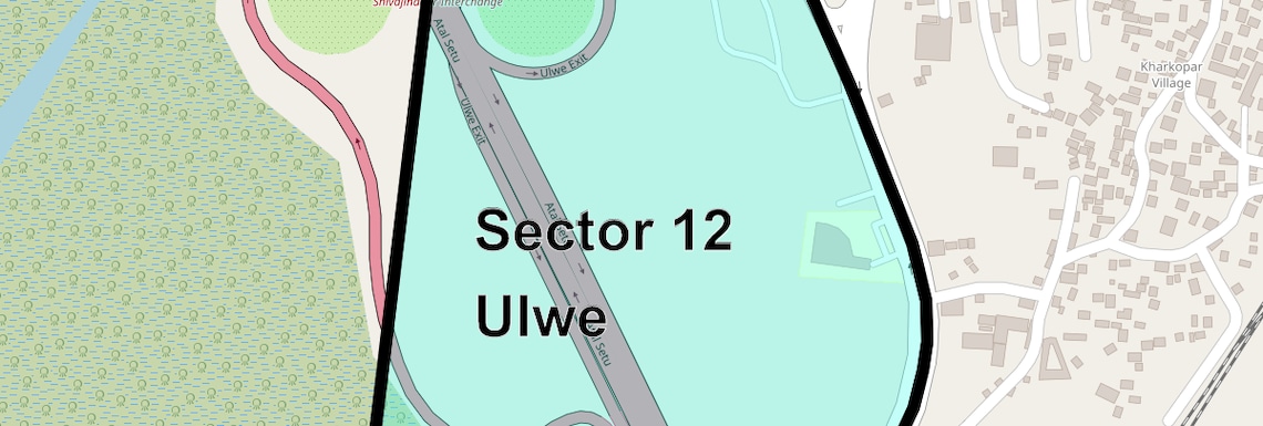 Location Map of Sector 12 Ulwe, Navi Mumbai