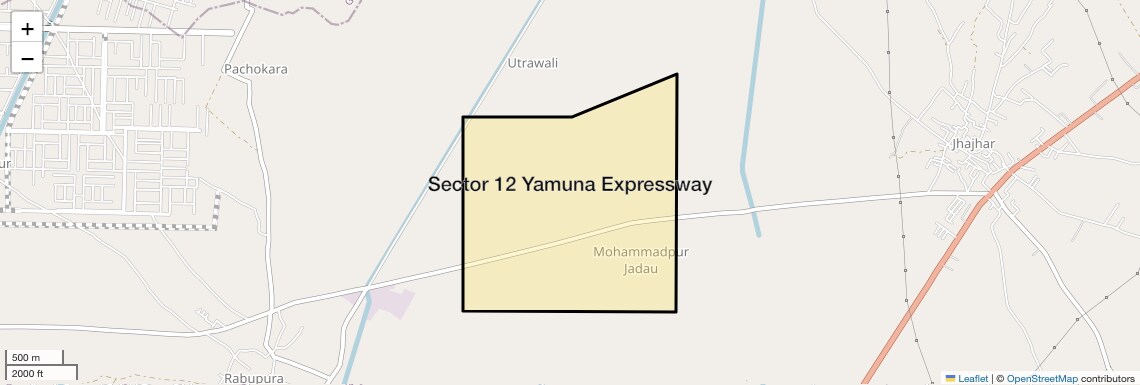 Location Map of Sector 12 Yamuna Expressway, Greater Noida