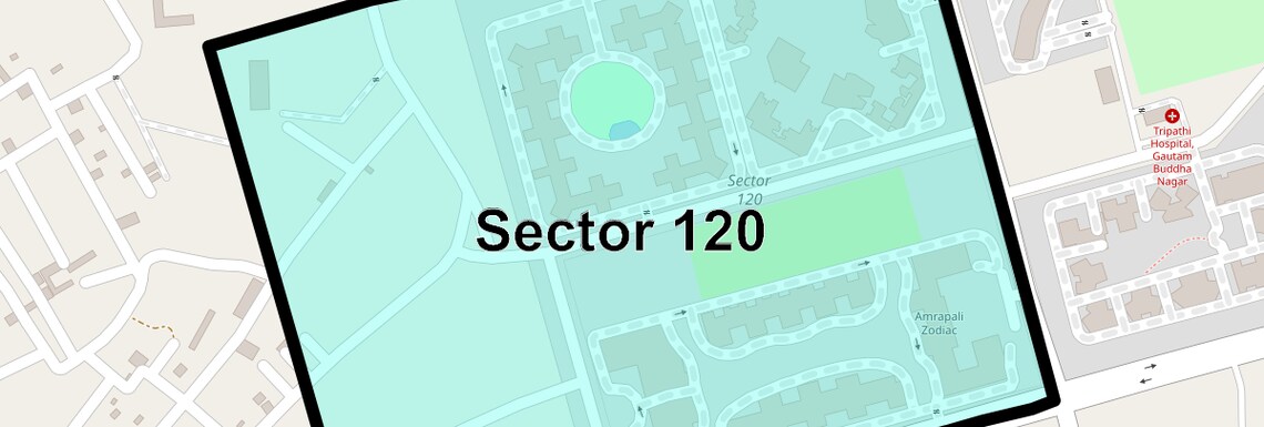 Location Map of Sector 120, Noida