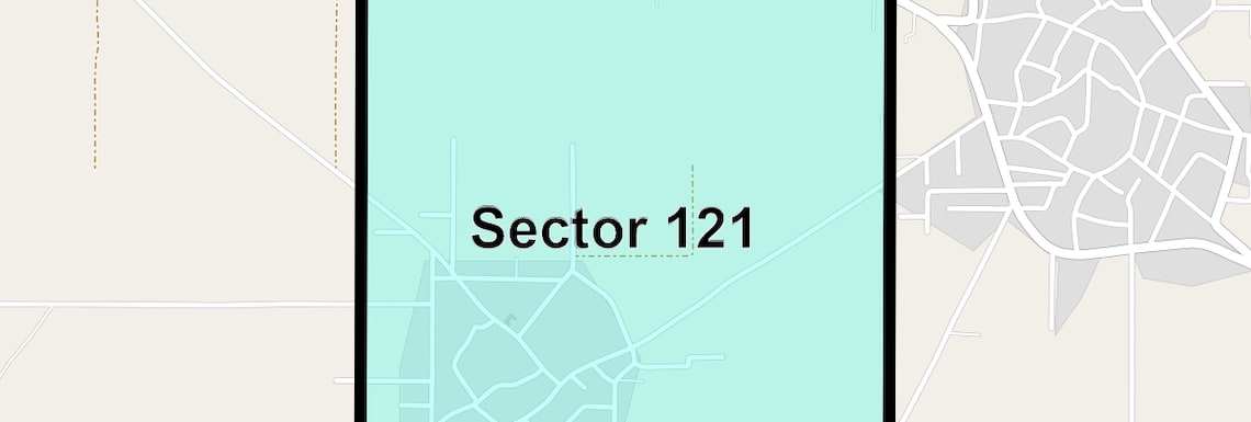 Location Map of Sector 121, Faridabad