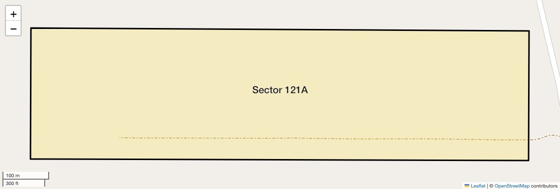 Location Map of Sector 121A, Faridabad