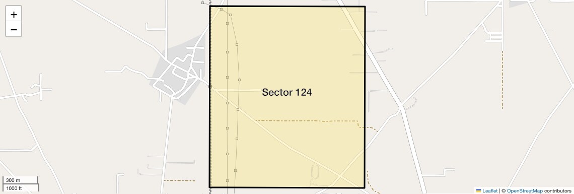 Location Map of Sector 124, Faridabad