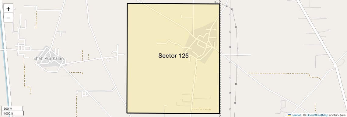 Location Map of Sector 125, Faridabad