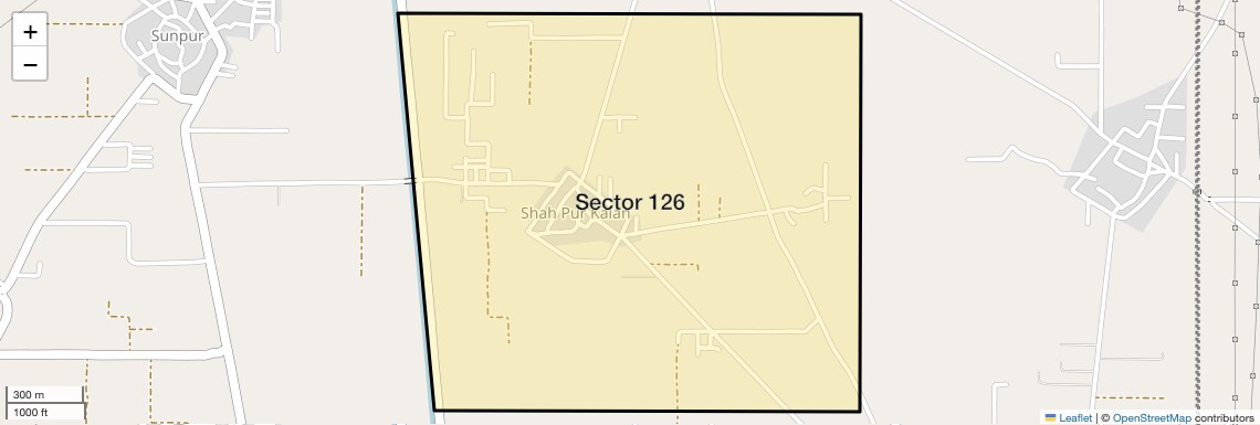 Location Map of Sector 126, Faridabad