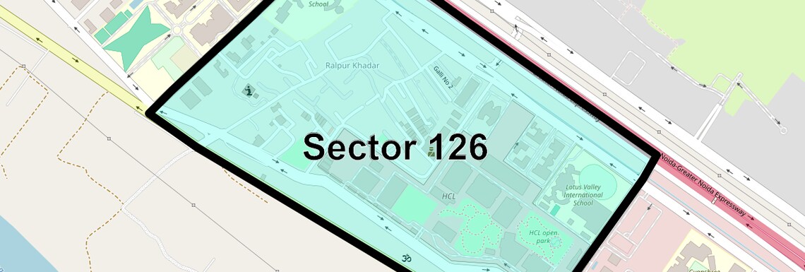 Location Map of Sector 126, Noida