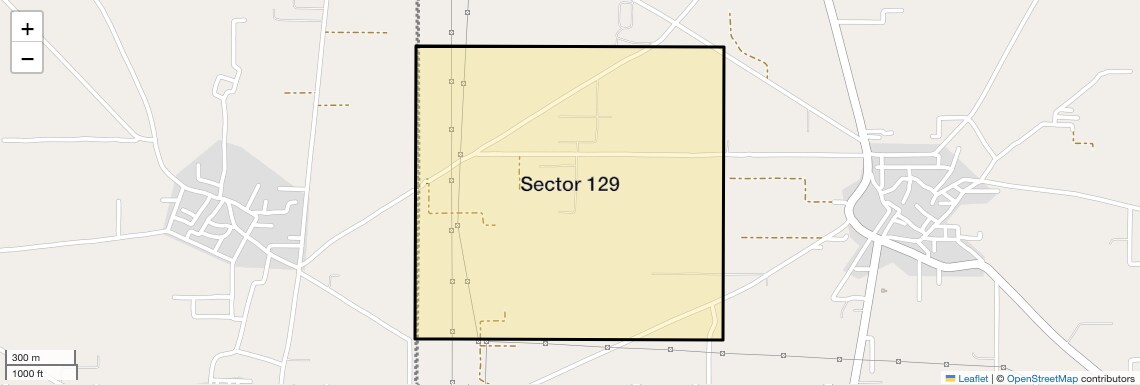 Location Map of Sector 129, Faridabad
