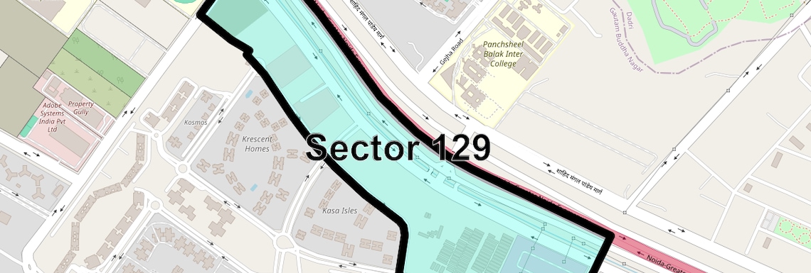 Location Map of Sector 129, Noida