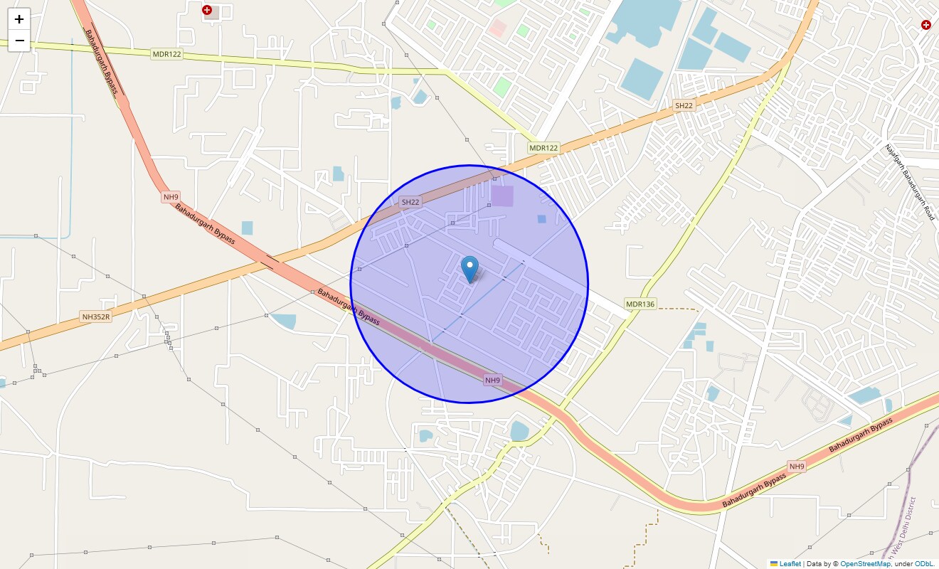 Location Map of Sector 13, Bahadurgarh