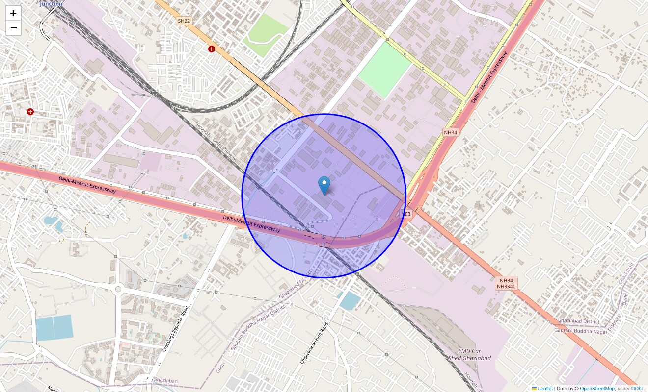 Location Map of Sector 13 Bulandshahr Road, Ghaziabad