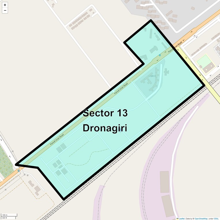 Location Map of Sector 13 Dronagiri
