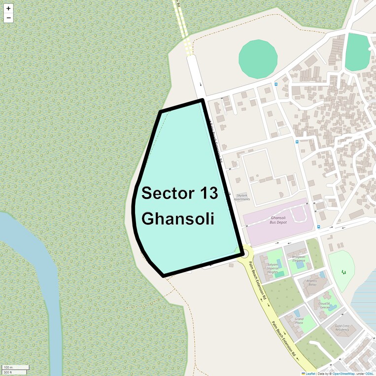 Location Map of Sector 13 Ghansoli