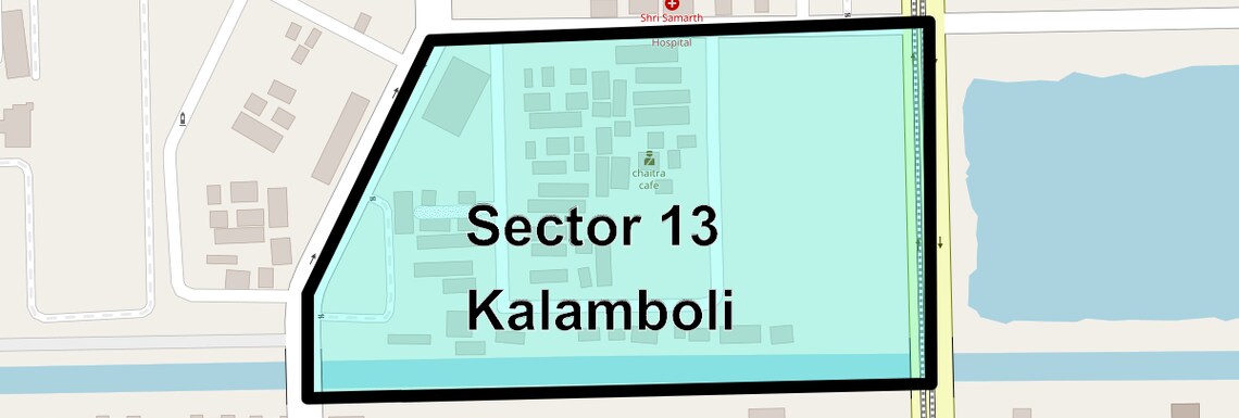 Location Map of Sector 13 Kalamboli, Navi Mumbai