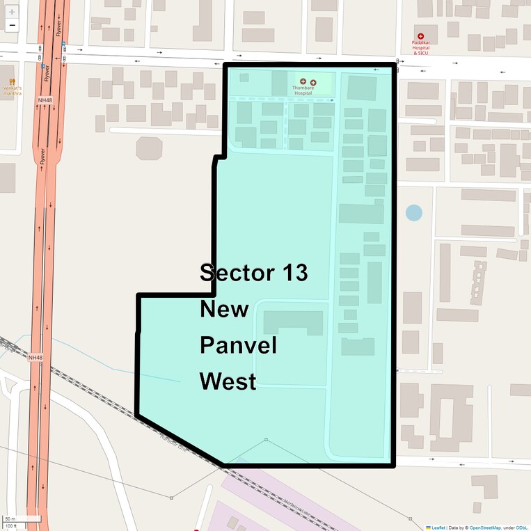 Location Map of Sector 13 New Panvel West