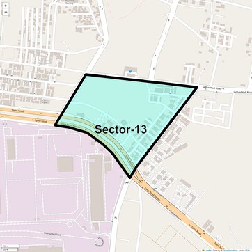 Location Map of Sector 13, Pune