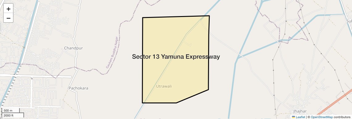 Location Map of Sector 13 Yamuna Expressway, Greater Noida
