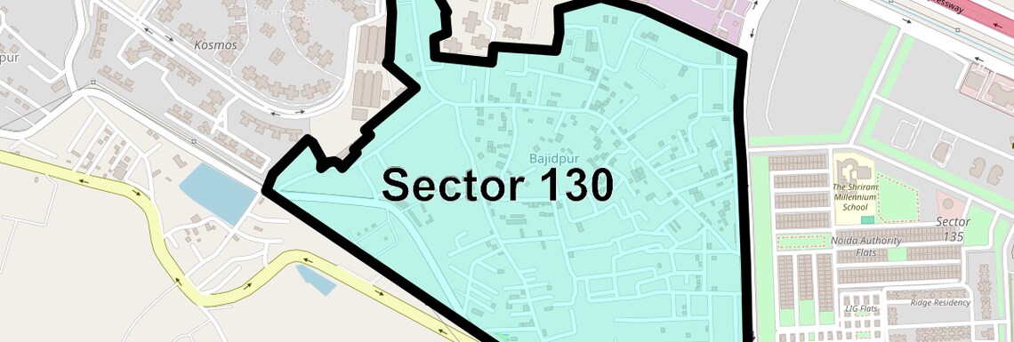 Location Map of Sector 130, Noida