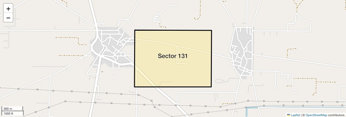 Location Map of Sector 131, Faridabad