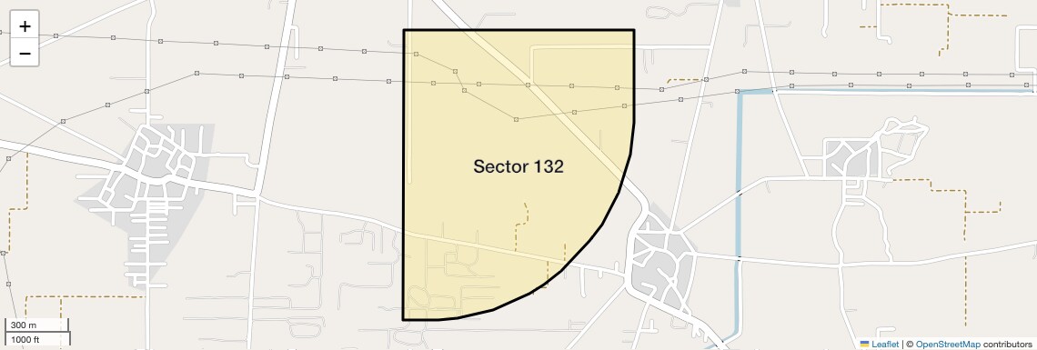Location Map of Sector 132, Faridabad