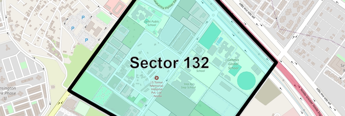 Location Map of Sector 132, Noida